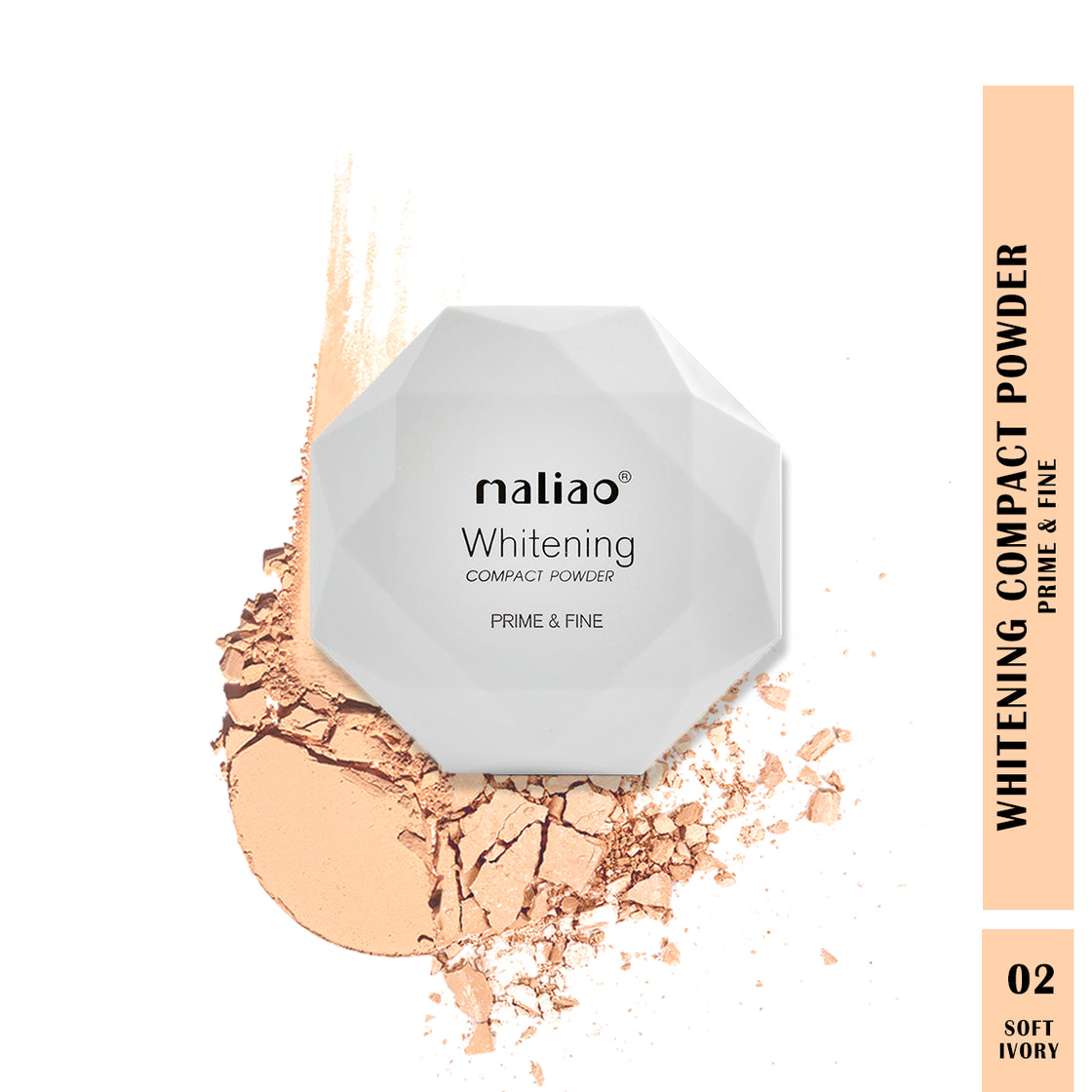 Maliao Prime & Fine Whitening Compact Powder Liquid Foundation - Radiant Perfection in a Cushion Compact - Maliao Makeup