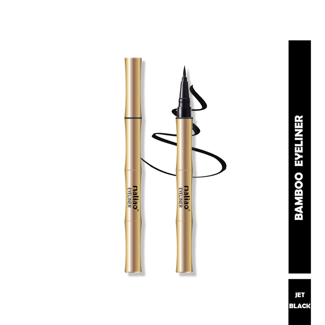 Maliao Bamboo Jet Black Liquid Eyeliner - Waterproof Precision for Stunning Eyes - Maliao Makeup