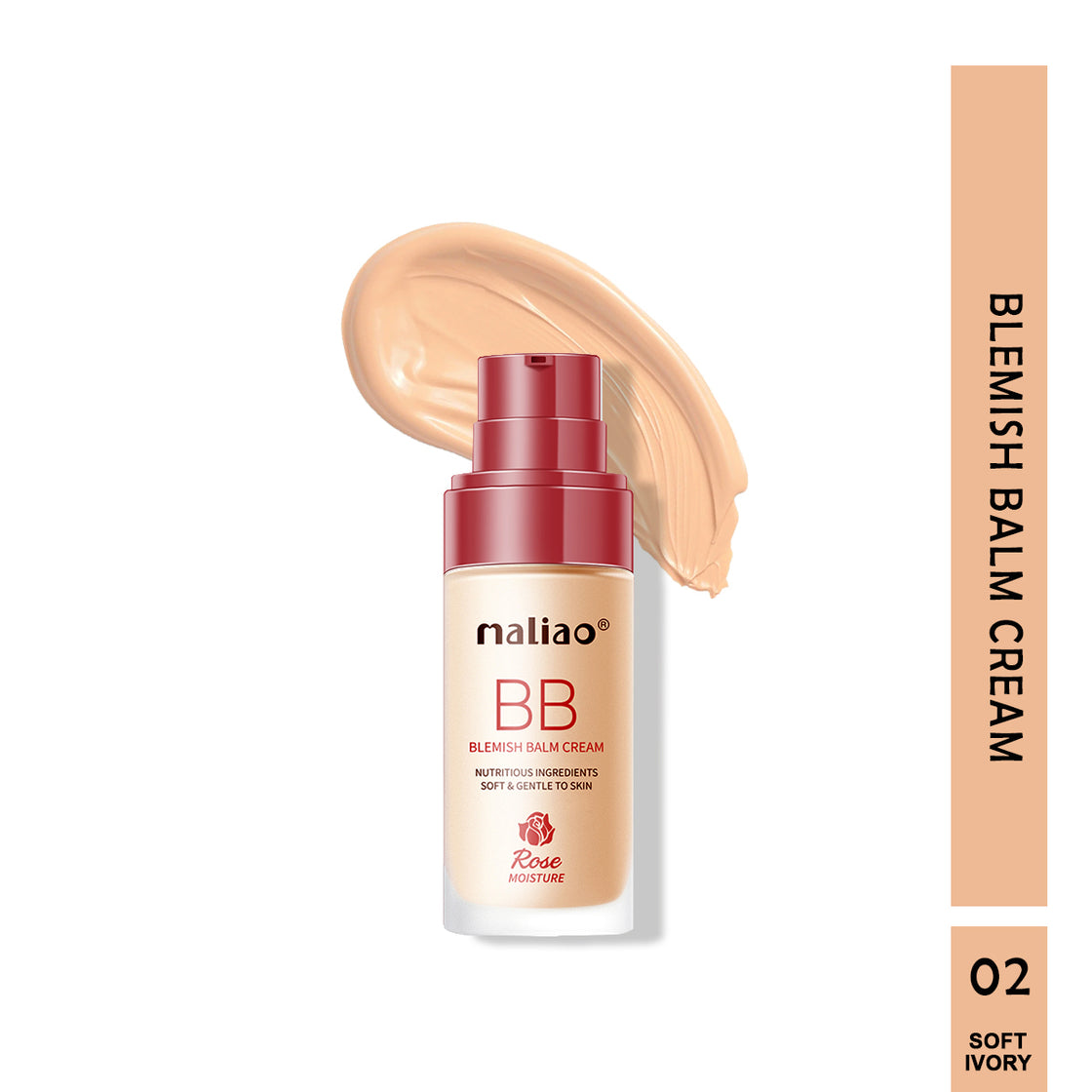 Maliao BB Blemish Balm Rose Moisture Foundation - Radiant Complexion for Face Makeup Maliao Professional Makeup