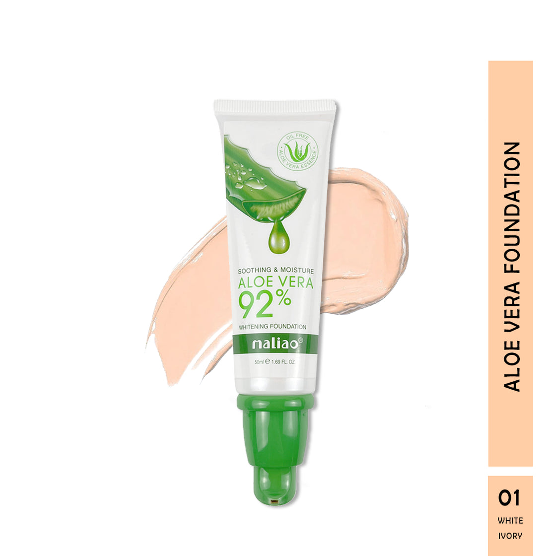 Maliao Aloe Vera 92% Soothing & Moisture Whitening Foundation - Nourish and Illuminate Maliao Professional Makeup