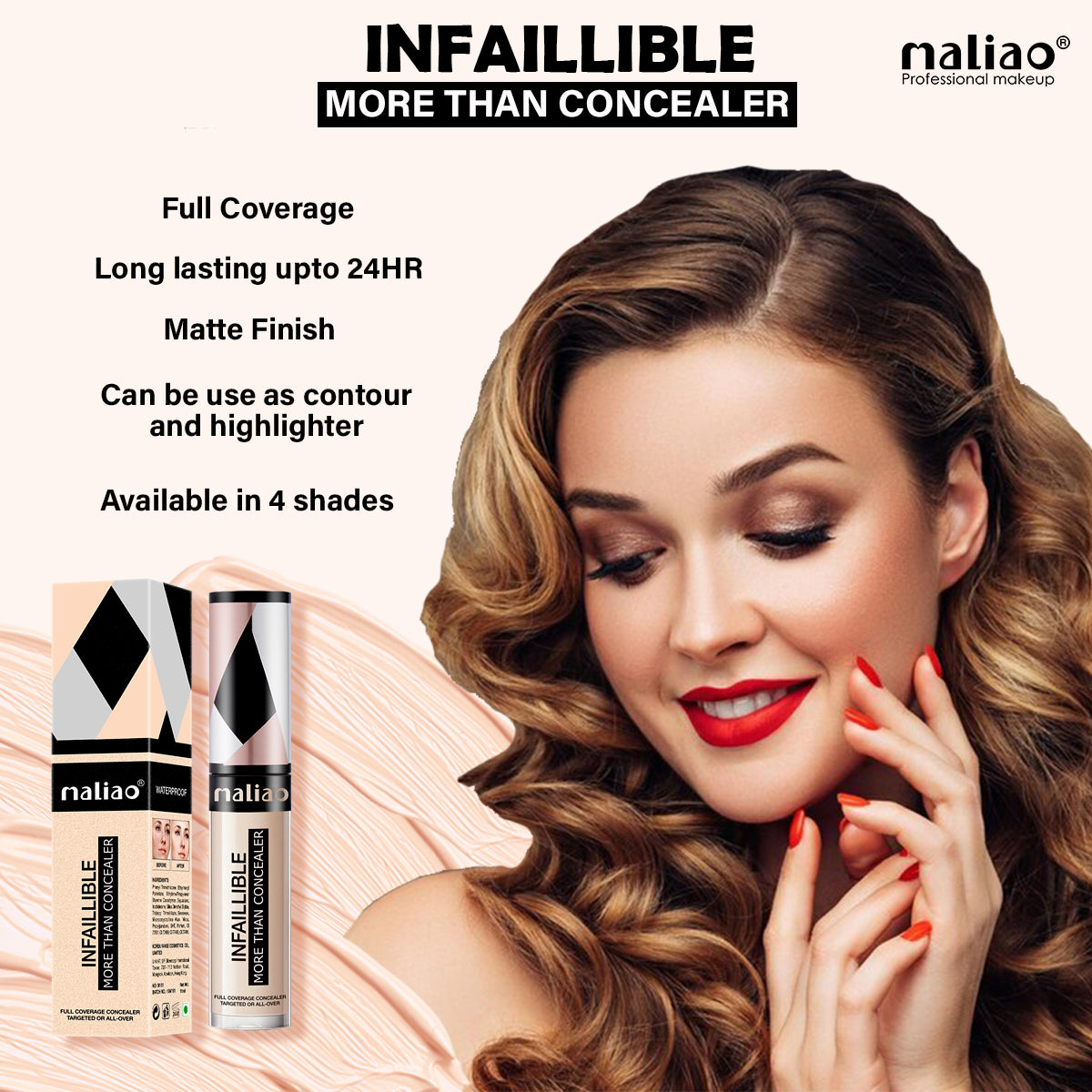 Maliao Infallible More Than Concealer - Flawless Coverage - Maliao Makeup