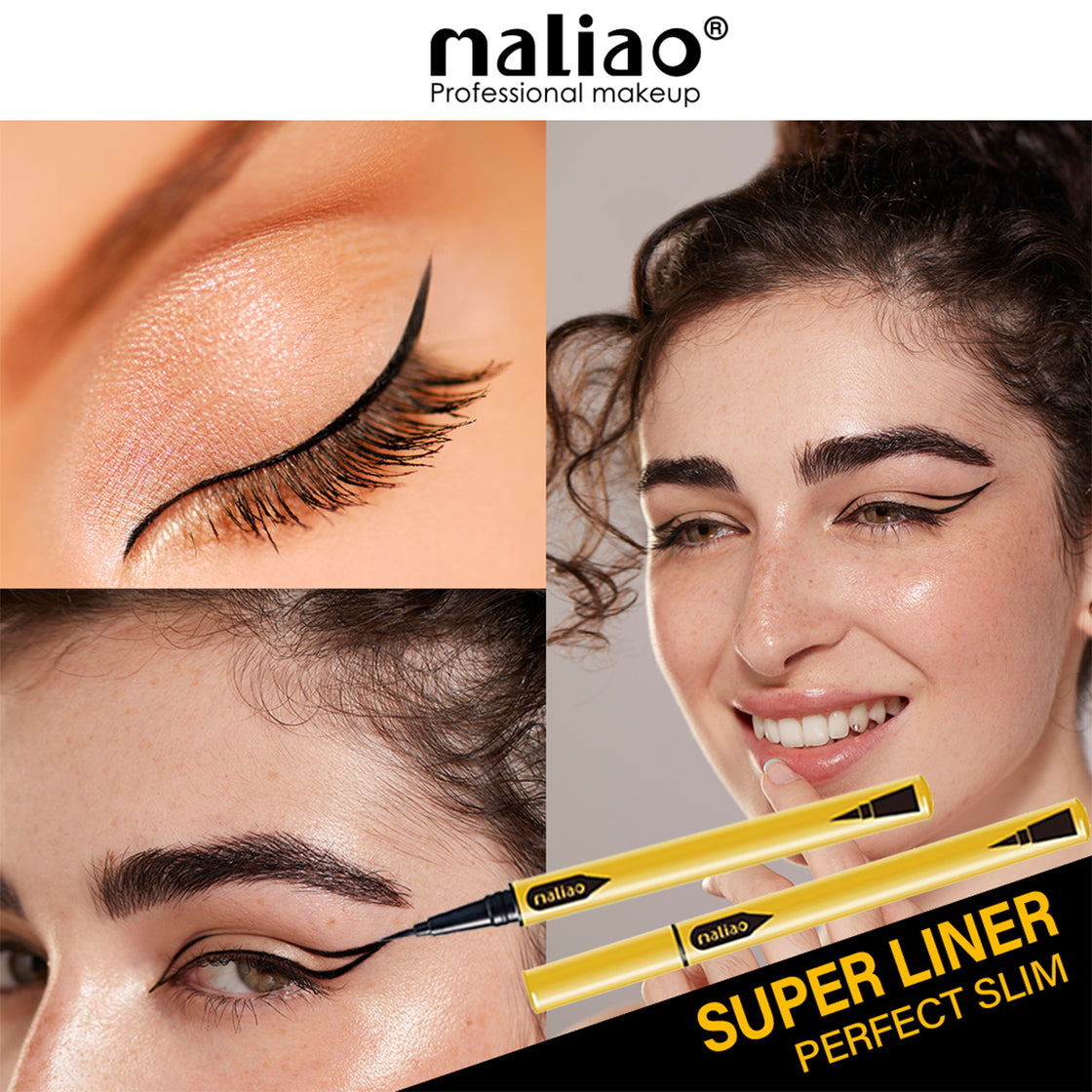 Maliao Jet Black Super Liner Perfect Sum - Long-Lasting, Waterproof Eyeliner - Maliao Makeup