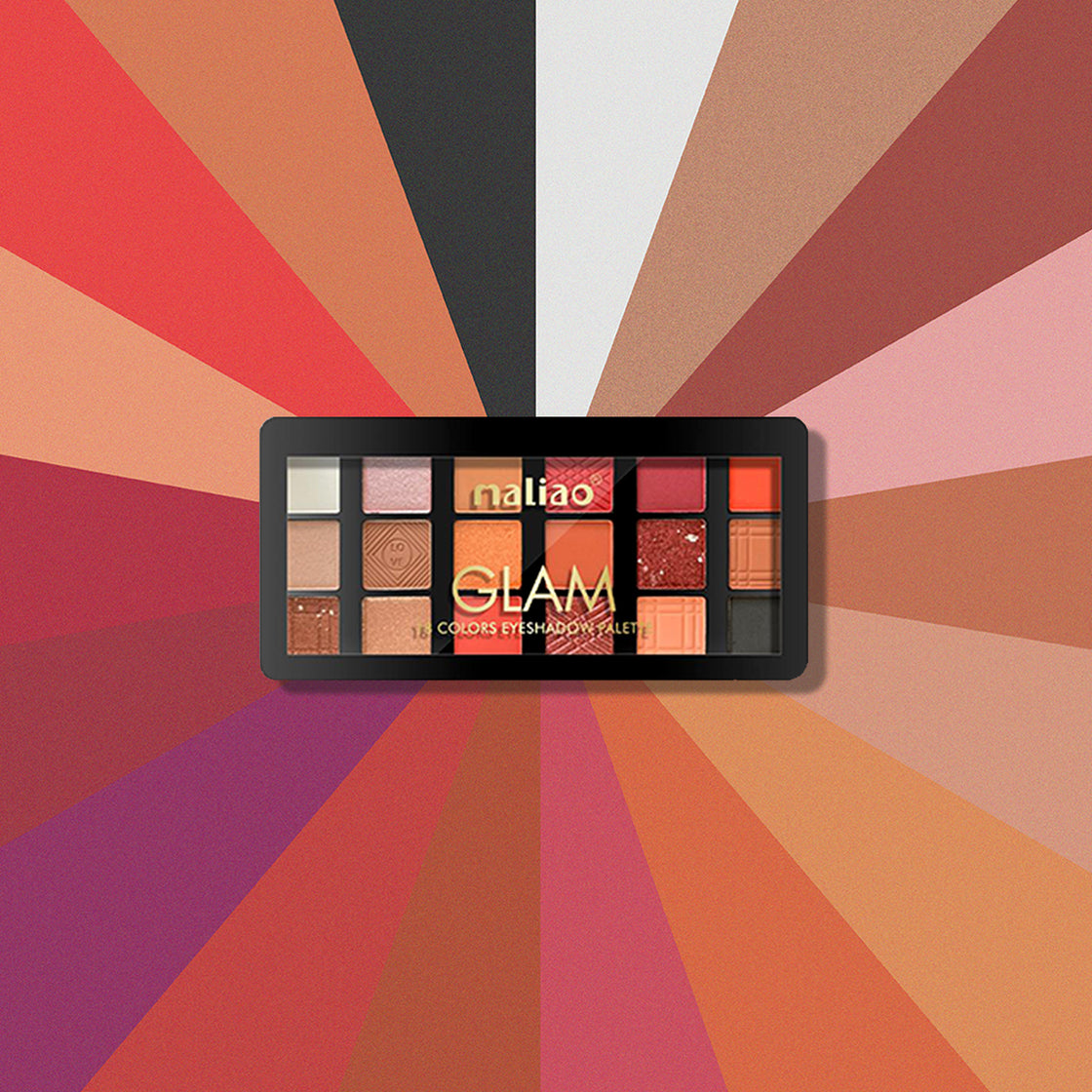 Maliao Glam 18 Colors Eyeshadow Palette - Create Mesmerizing Looks - Maliao Makeup