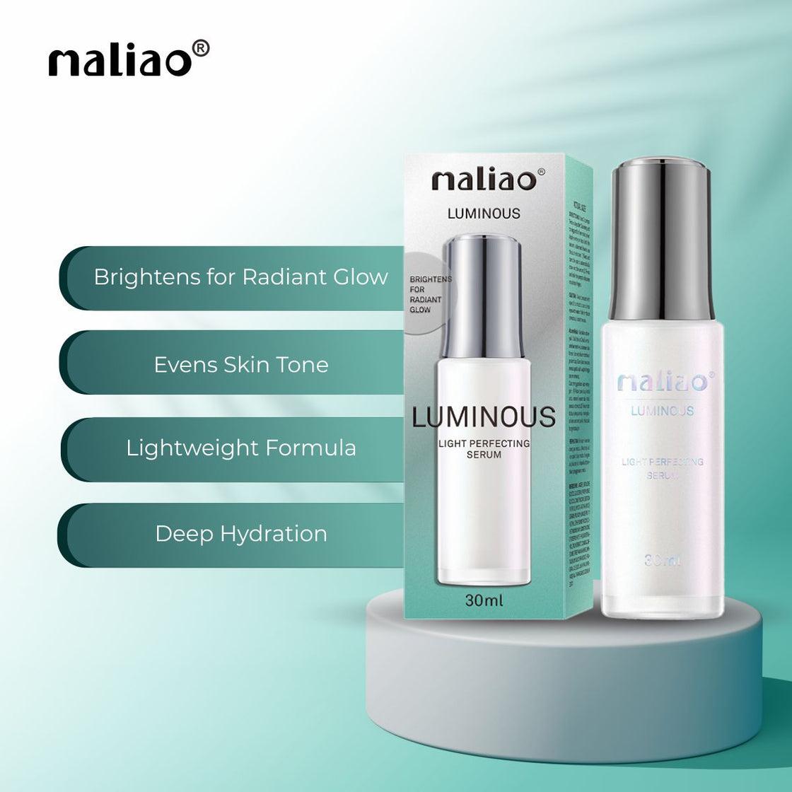 Maliao Luminous Light Perfecting Serum - Brightening Face Serum - Maliao Makeup