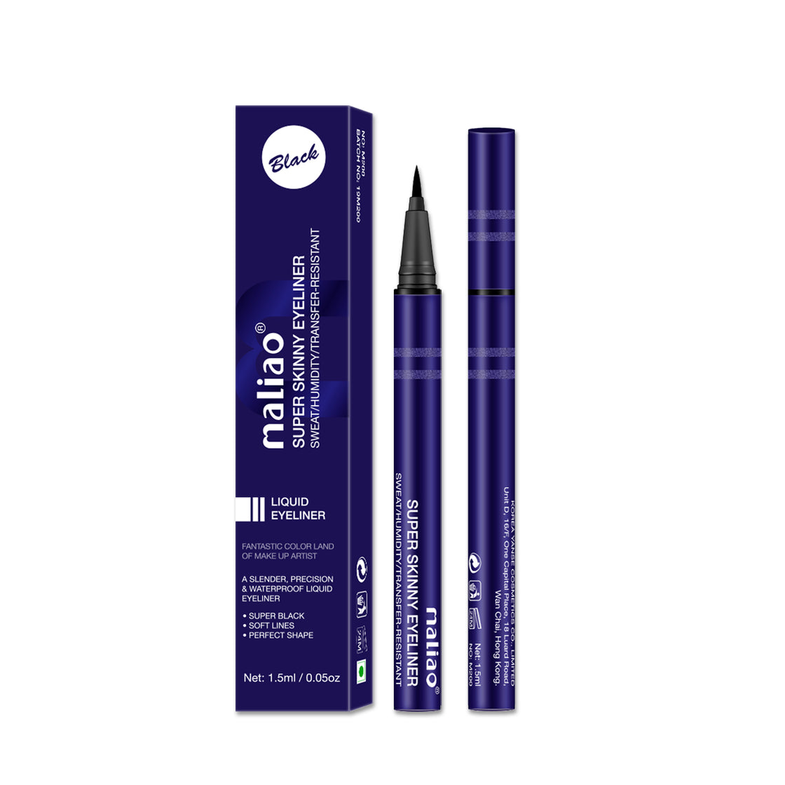 Maliao Super Skinny Liquid Eyeliner - Precision, Perfection, and Long-Lasting Resistance - Maliao Makeup