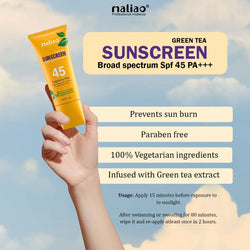 Maliao Green Tea SPF 45PA+++ Water-Resistant Sunscreen - UV Protection for Skin Care Maliao Professional Makeup