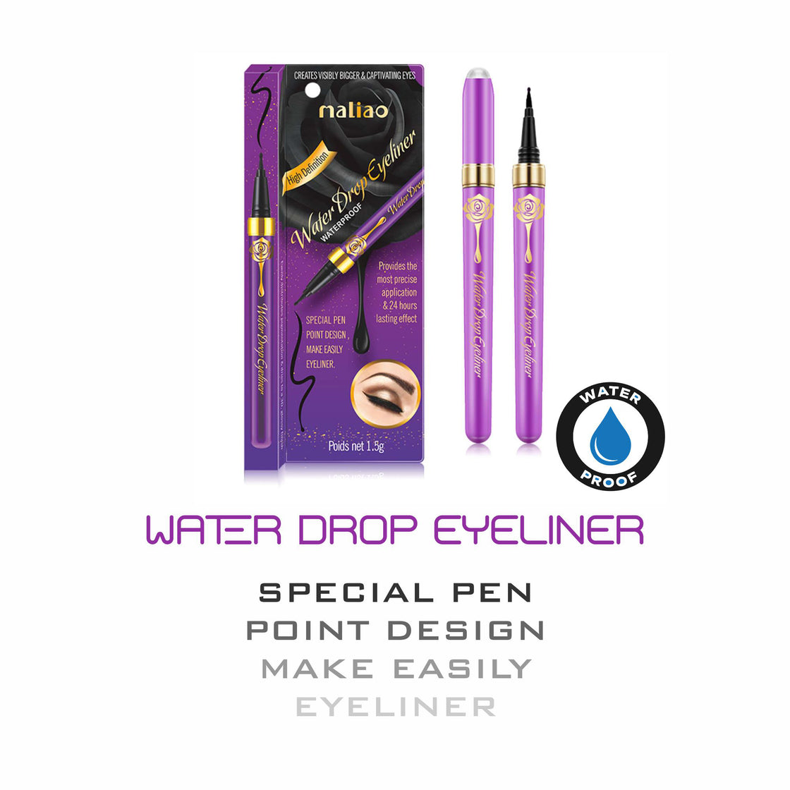 Maliao Waterproof High Definition Water Drop Eyeliner - Precision in Every Drop - Maliao Makeup