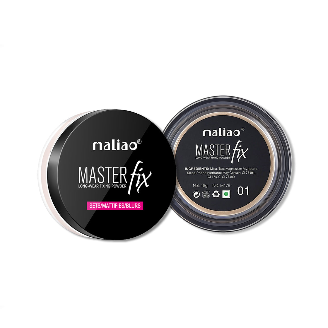 Maliao Master Fix Long Wear Compact Powder - Smooth Finish for All-Day Beauty Maliao Professional Makeup