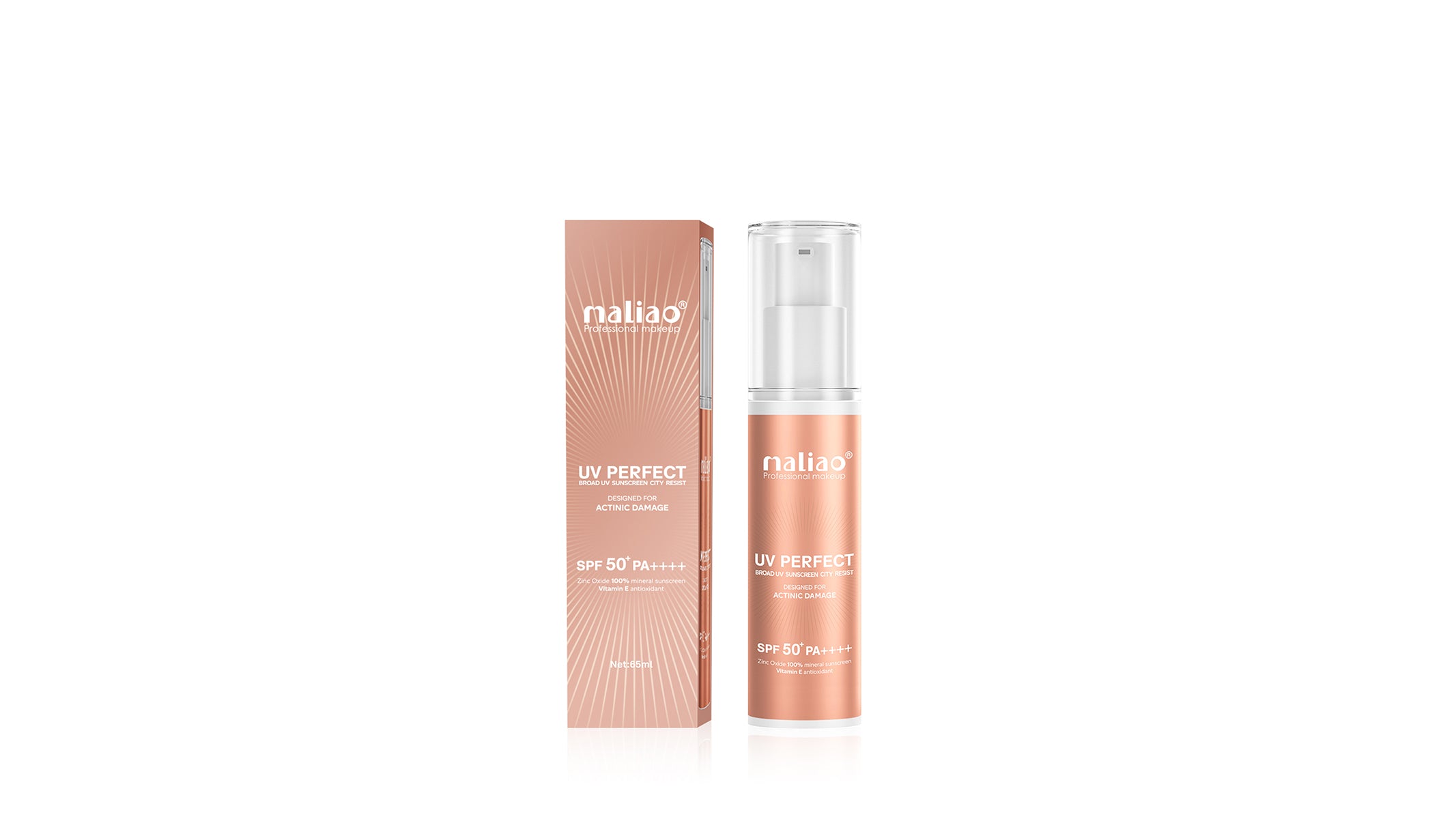 Maliao UV Perfect Broad UV Sunscreen City Resist SPF 50 PA with Vitamin E 65ml - Maliao Makeup