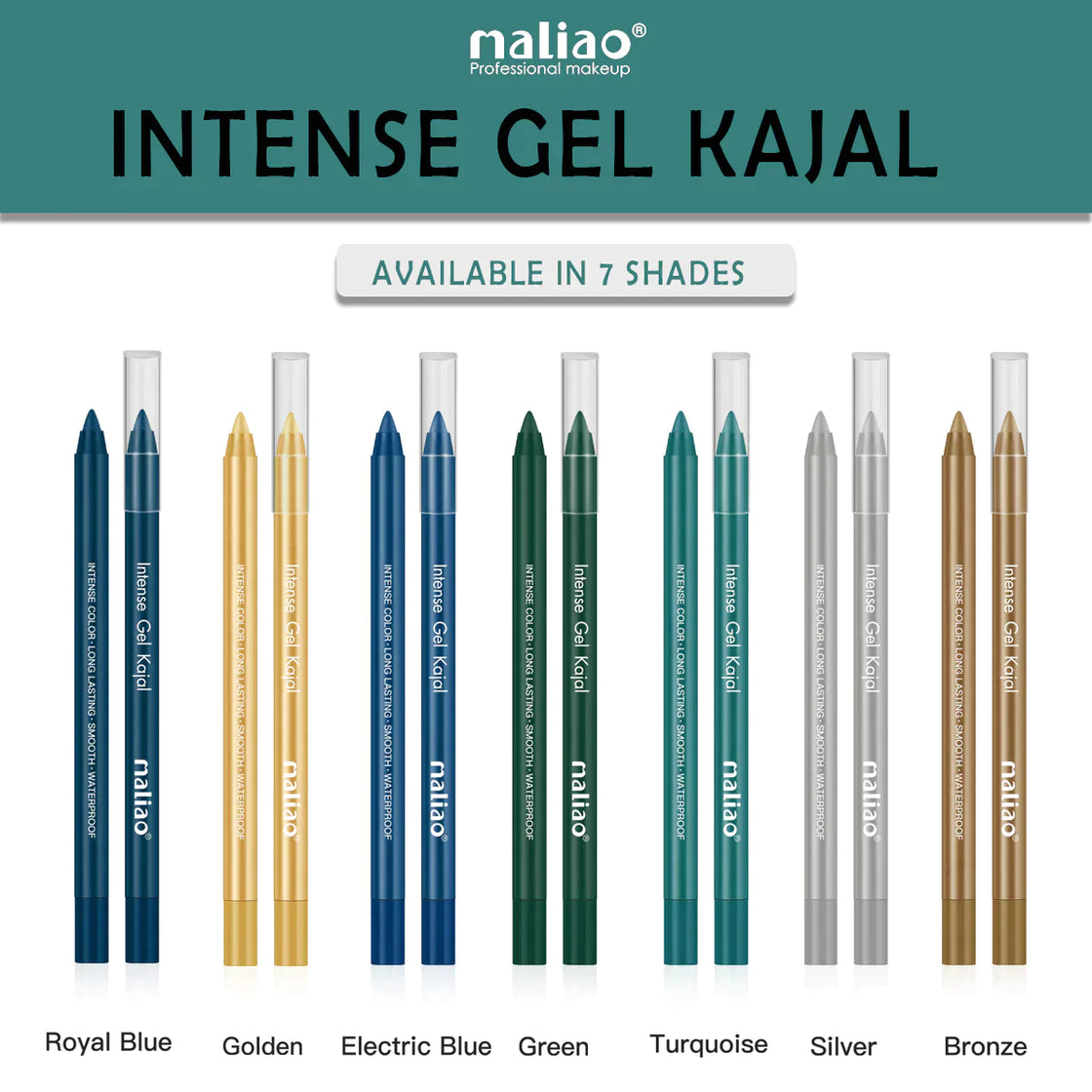 Maliao Intense Gel Kajal - Long Lasting, Smooth, Waterproof Eye Liner - Maliao Makeup