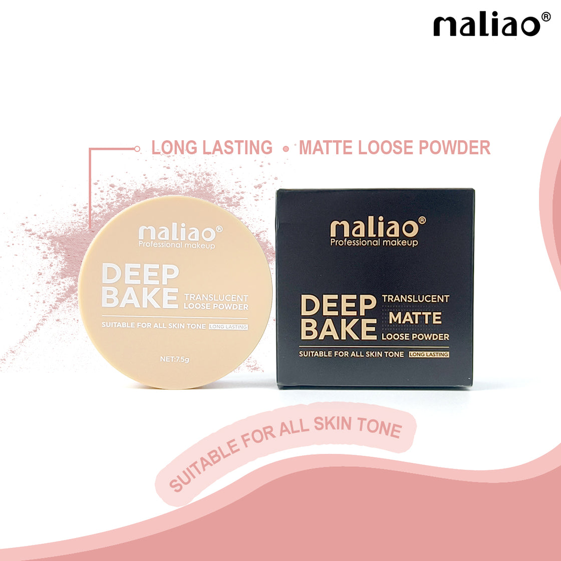 Maliao Deep Bake Translucent Matte Loose Powder - Shine Control and Flawless Finish - Maliao Makeup