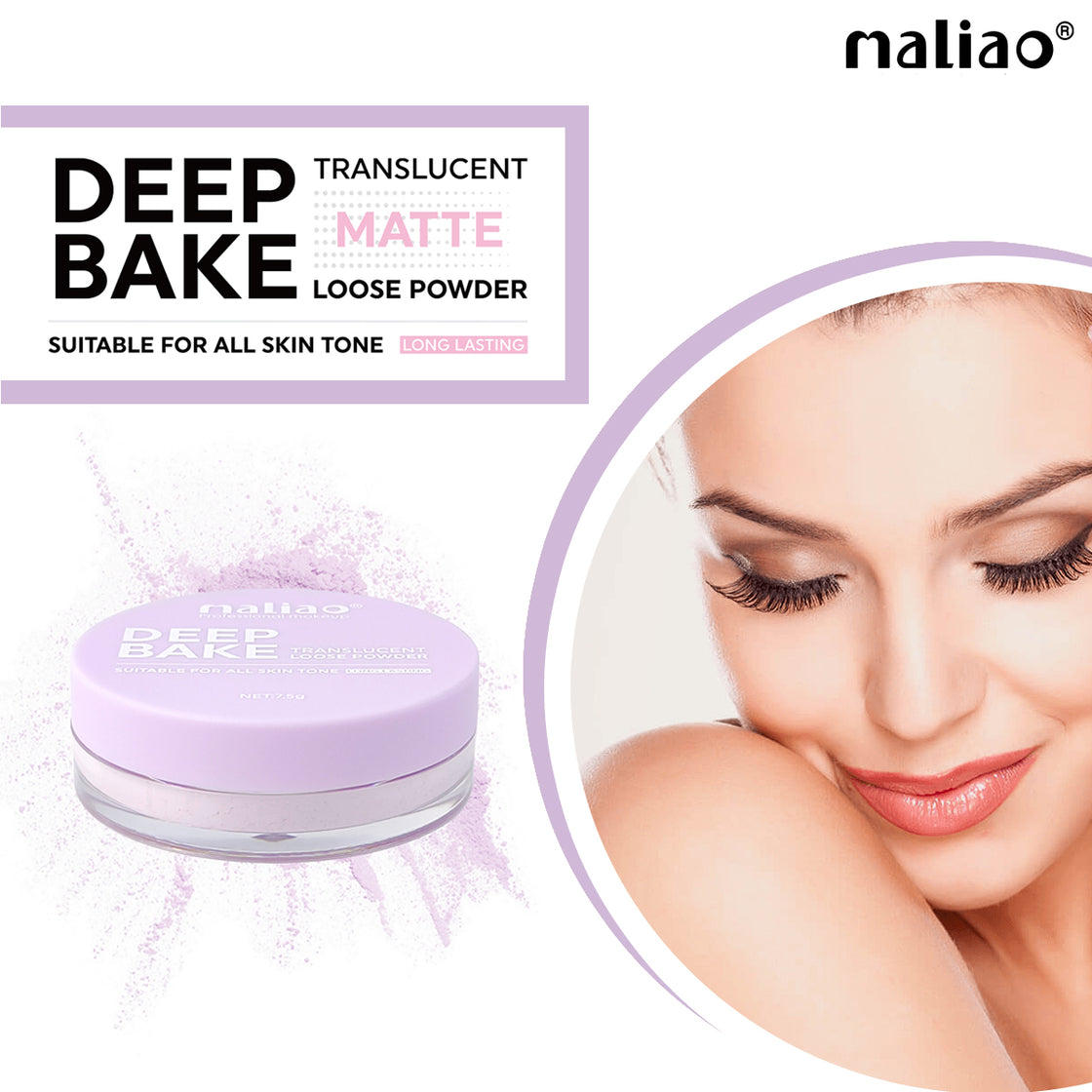 Maliao Deep Bake Translucent Matte Loose Powder - Shine Control and Flawless Finish - Maliao Makeup