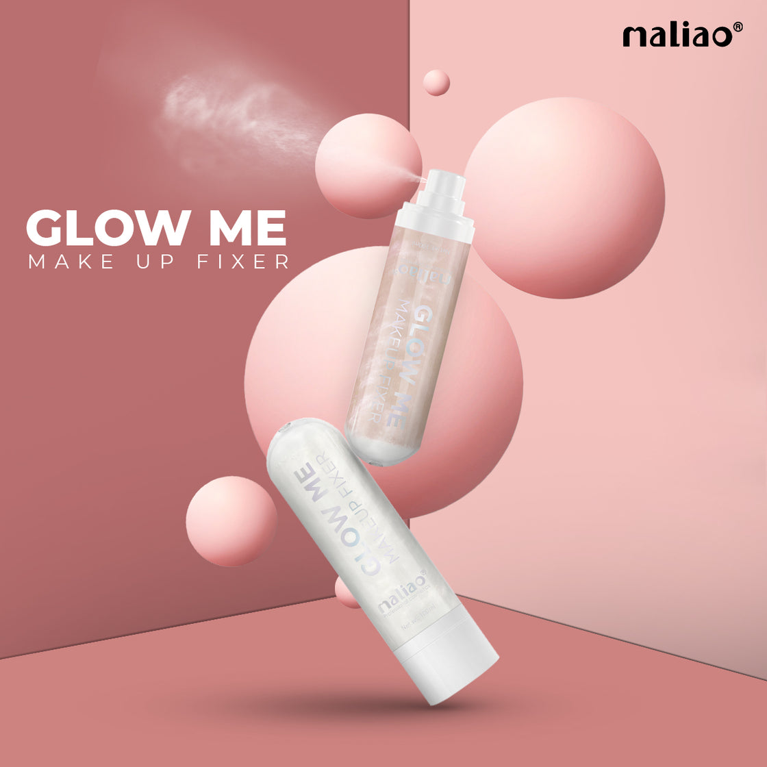 Maliao Glow Me Makeup Fixer - Quick Dry Formula for Lasting Radiance Maliao Professional Makeup