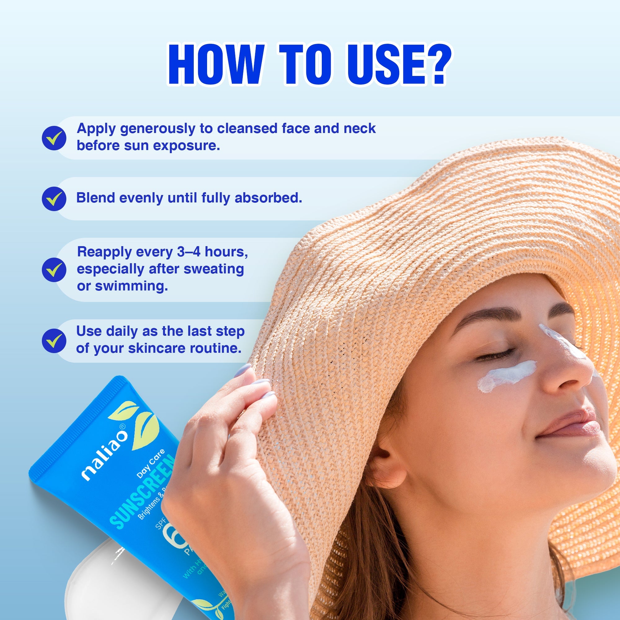 Maliao Green Tea Sunscreen SPF 60 PA+++ Face