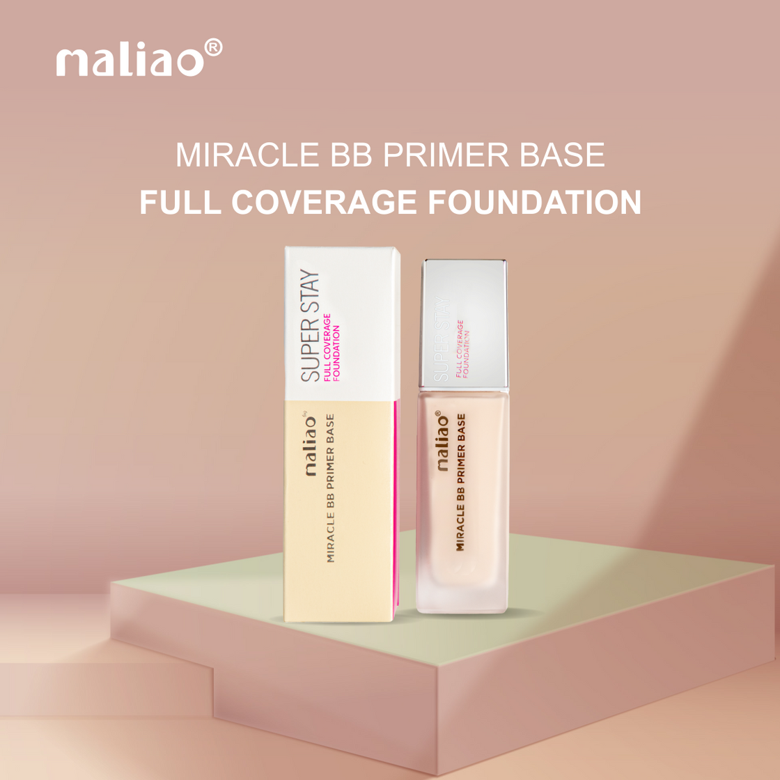 Maliao Super Stay Full Coverage Miracle BB Primer Base Foundation - Ultimate Beauty Fusion - Maliao Makeup