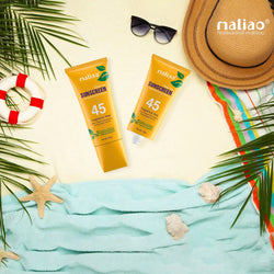 Maliao Green Tea SPF 45PA+++ Water-Resistant Sunscreen - UV Protection for Skin Care Maliao Professional Makeup