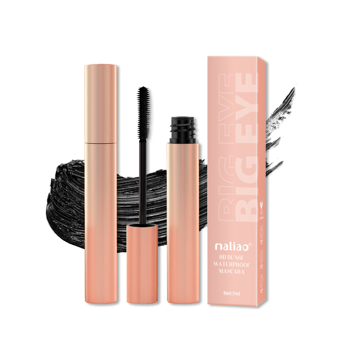 Maliao HD Waterproof Mascara - Intense, Dense, Long-Lasting Lashes Maliao Professional Makeup