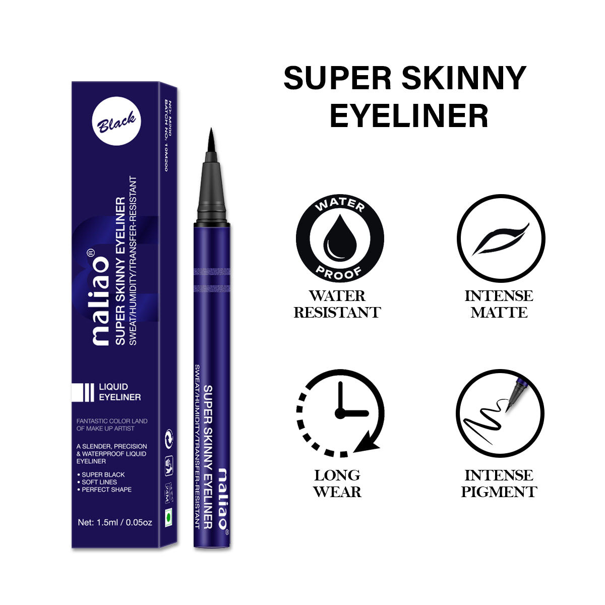 Maliao Super Skinny Liquid Eyeliner - Precision, Perfection, and Long-Lasting Resistance - Maliao Makeup