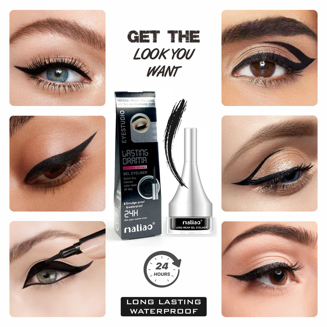 Maliao Lasting Drama Gel Eyeliner - 24-Hour Smudge-Proof & Waterproof - Maliao Makeup