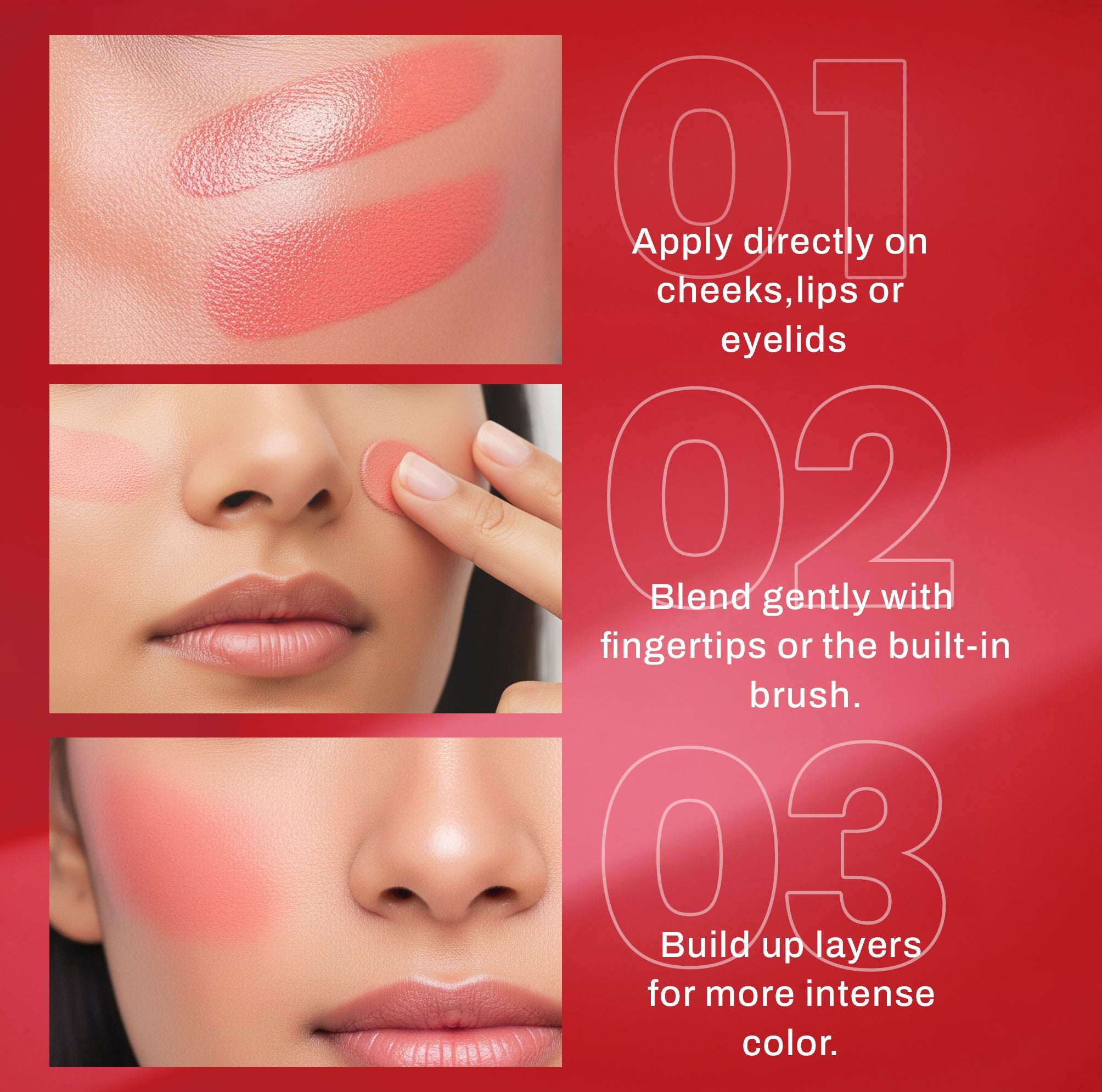 Maliao Velvet Blush Stick - Luxurious Flush for All Skin Types Face