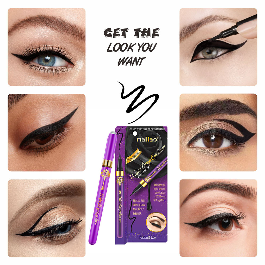 Maliao Waterproof High Definition Water Drop Eyeliner - Precision in Every Drop - Maliao Makeup