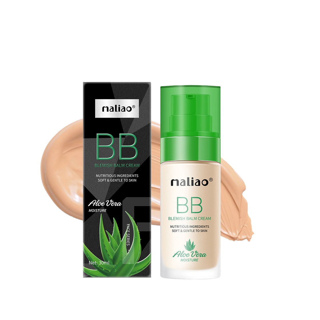 Maliao Aloe Vera BB Blemish Balm Foundation - Moisture, Nourish, and Perfect Maliao Professional Makeup