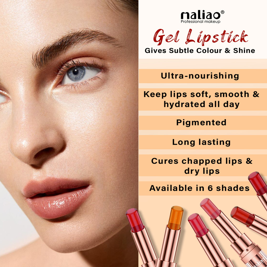 Maliao, MakeupEssentials, LipstickLover,24HourWear, SubtleColor, Shine, HydratingFormula, GelLipstick, LongLastingWear, 