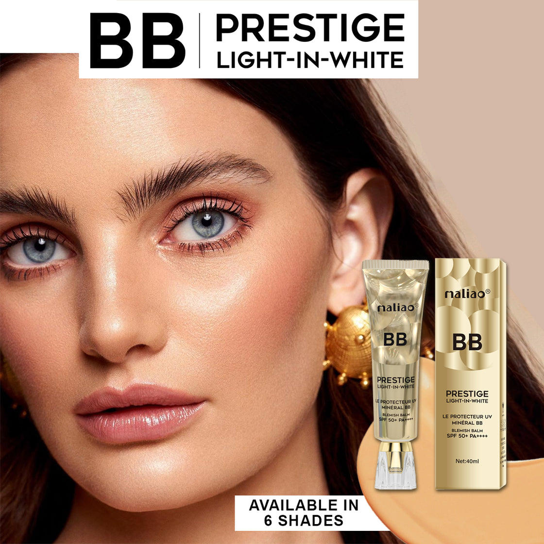 Maliao BB Prestige Light-in-White - Ultimate Protection, Correction & Illumination Maliao Professional Makeup