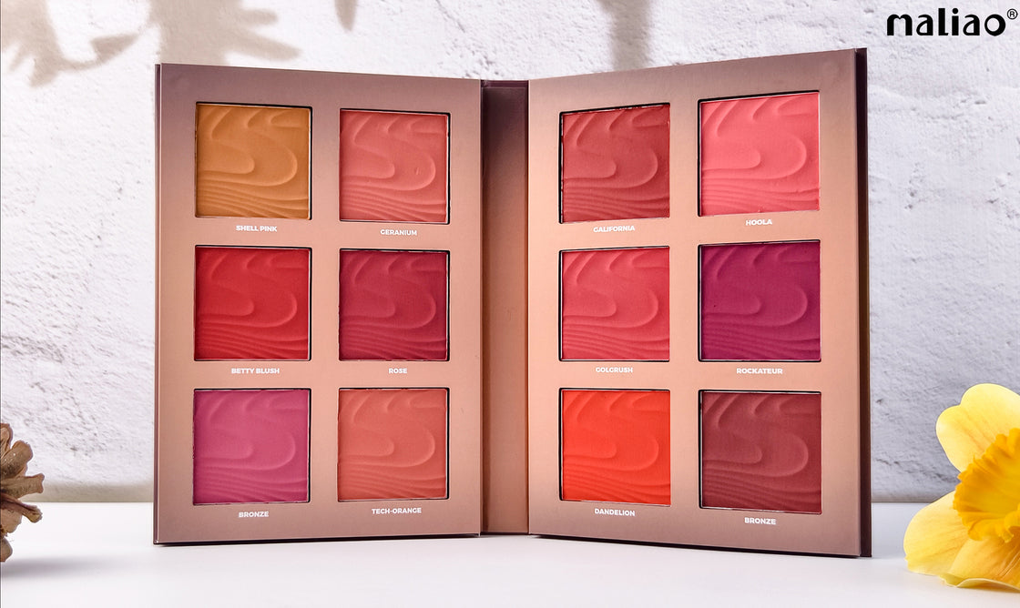 Maliao Blusher Contour Palette - Lightweight, Soft-Textured Powder - Maliao Makeup