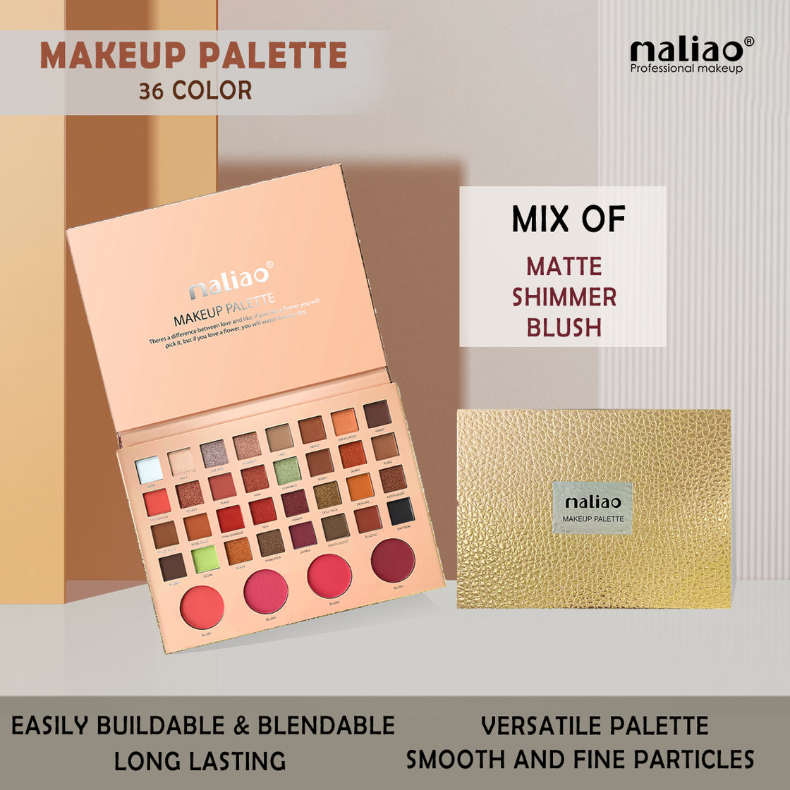 Maliao 36 Color Makeup Palette - Vibrant and Versatile Eyeshadow Palette - Maliao Makeup