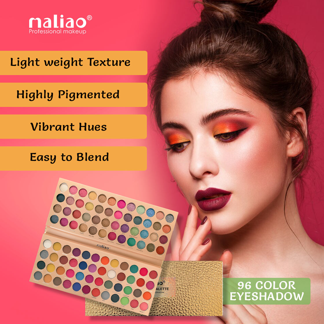 Maliao 96 Color Eyeshadow Makeup Palette - Create Limitless Eye Looks Maliao Professional Makeup