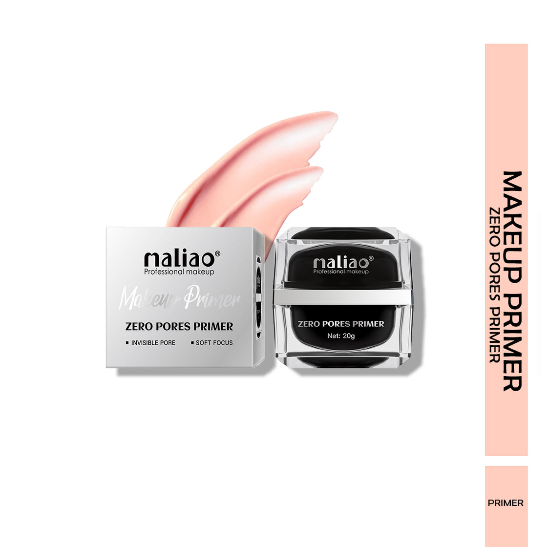 Maliao, MakeupEssentials, InvisiblePrimer, LongLastingMakeup, PoreMinimizer, FlawlessBase, MakeupPrimer, ZeroPores, SoftFocus, 