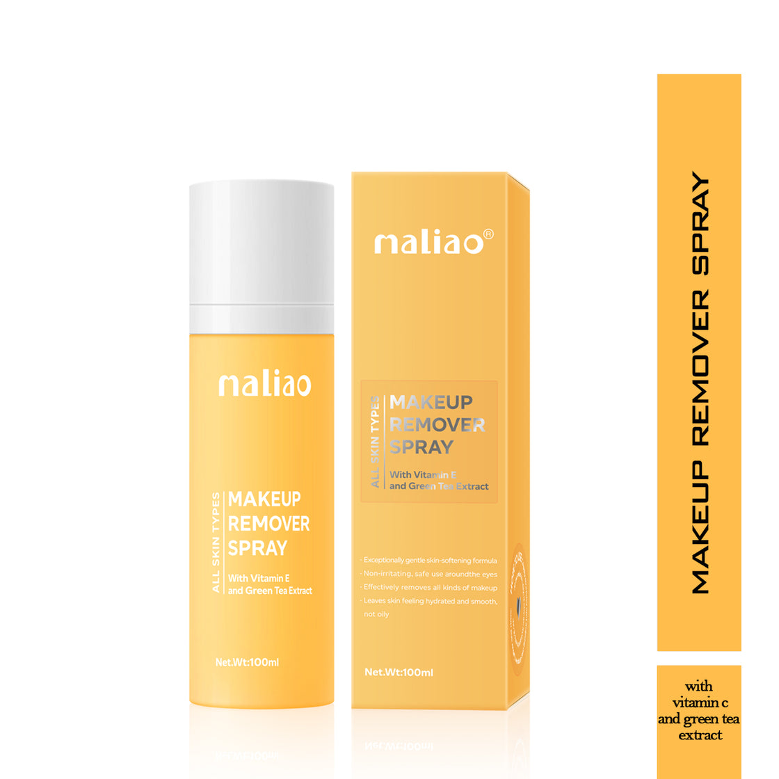 Maliao Makeup Remover Spray - Refresh & Nourish with Vitamin E and Green Tea Extract Face