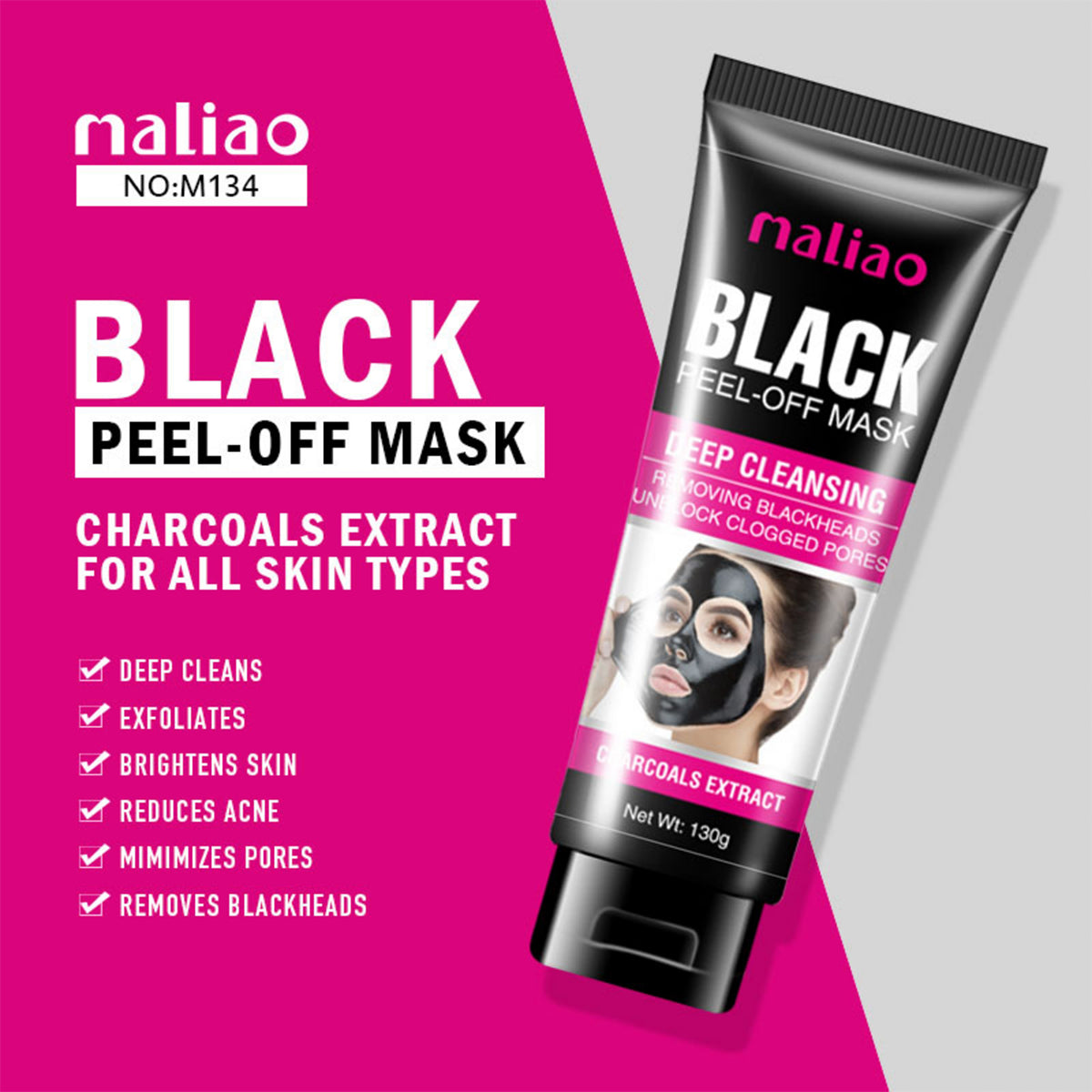 Maliao Black Peel-Off Mask - Reveal Your Inner Glow - Maliao Makeup