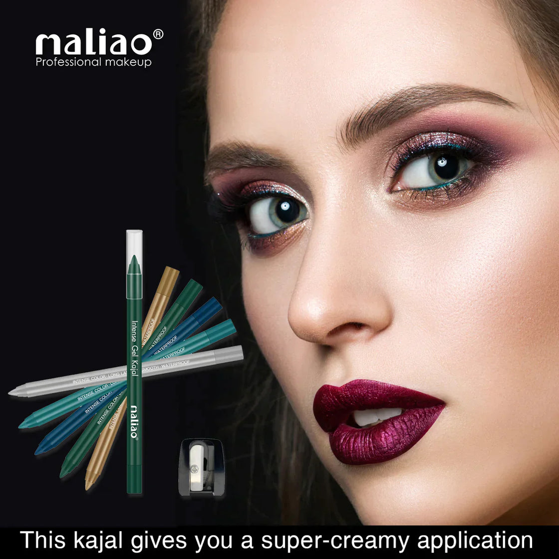 Maliao Intense Gel Kajal - Long Lasting, Smooth, Waterproof Eye Liner - Maliao Makeup