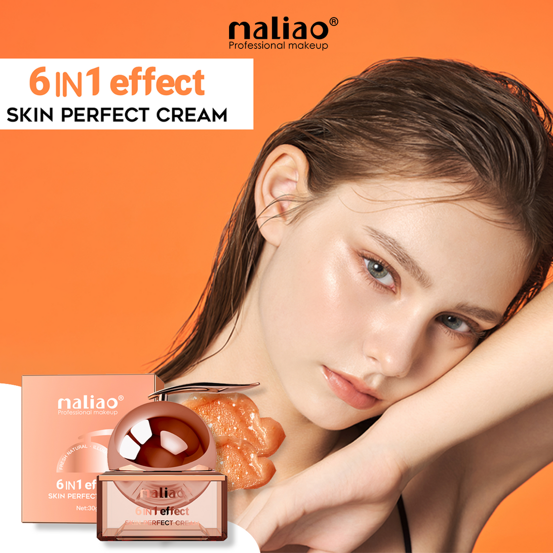 Maliao, SPFProtection, 6-in-1 Effect, FreshNaturalIllumination, SkinPerfectCream, 