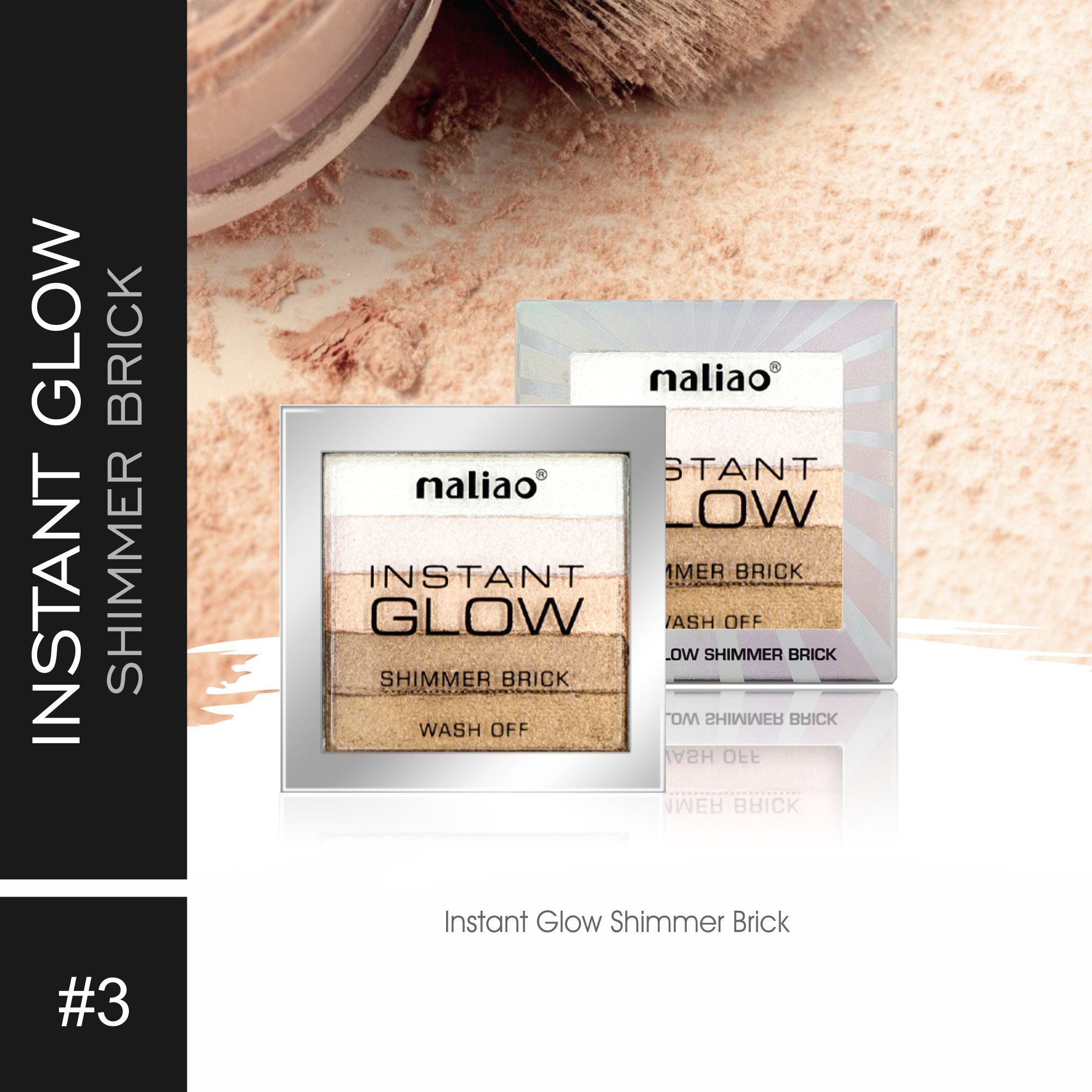 Maliao Shimmer Brick Instant Glow - Unveil Your Inner Radiance with Multi-Dimensional Shimmer - Maliao Makeup