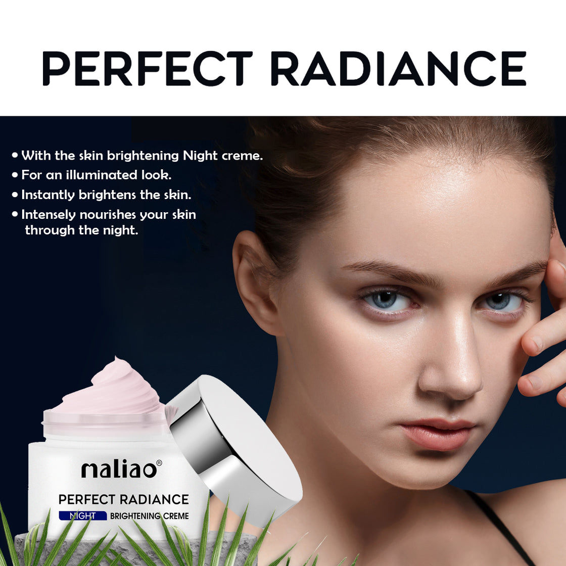 Maliao Perfect Radiance Night Cream - Brightening & Hydrating Crème for Overnight Skin Rejuvenation Maliao Professional Makeup