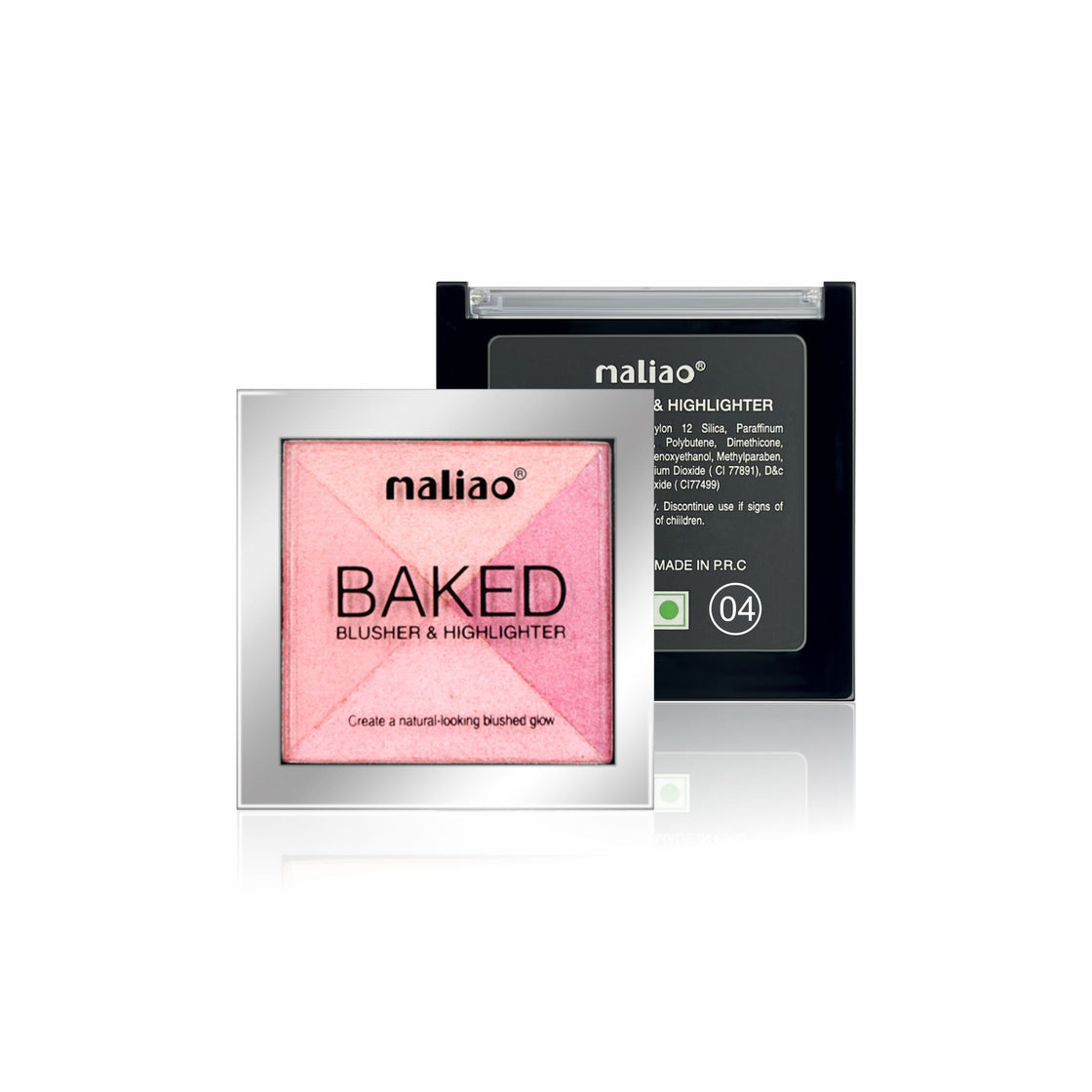 Maliao BakedBLUSHr & Highlighter - Radiant Glow | Long-Lasting, Smooth Finish Face