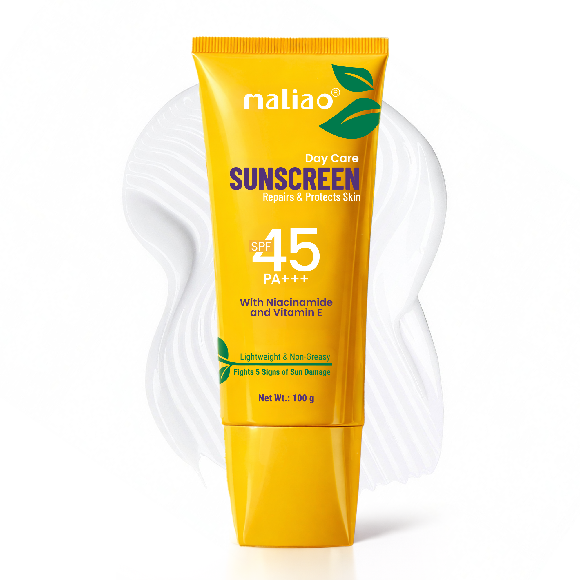 Maliao Green Tea Sunscreen SPF 45 PA+++ Face