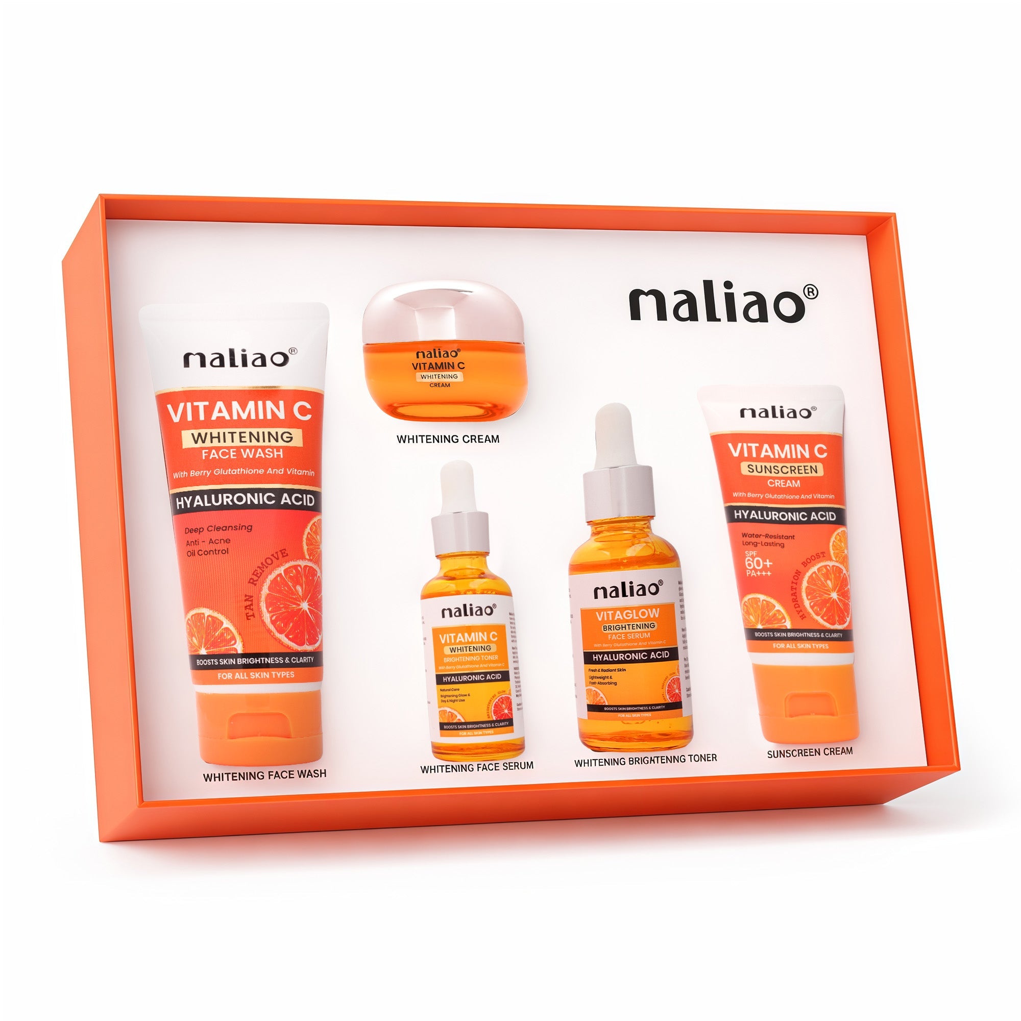 Maliao Organic Vitamin C Skin Care Set (5 Piece) Face