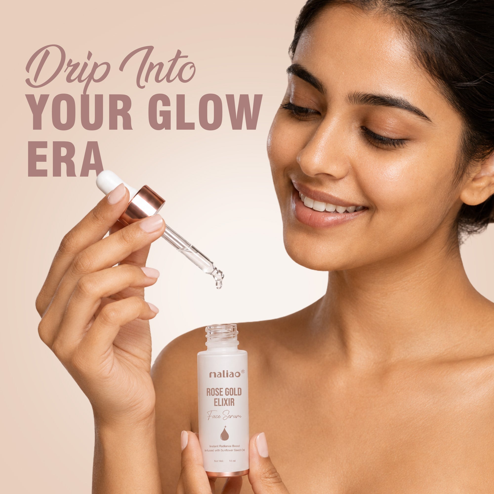 Maliao Face Serum Rose Gold Elixir Face