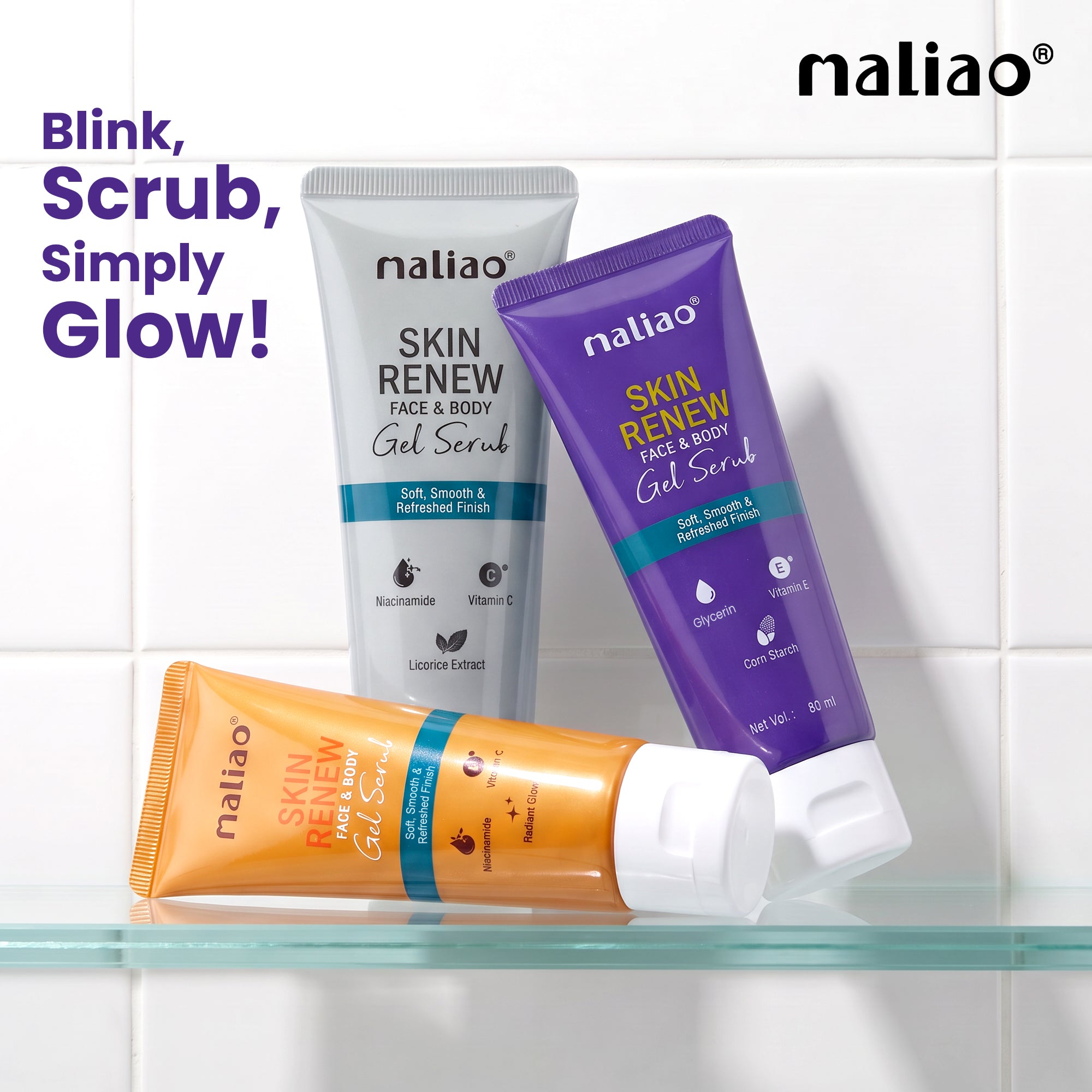 Maliao Skin Renew Face & Body Gel Scrub