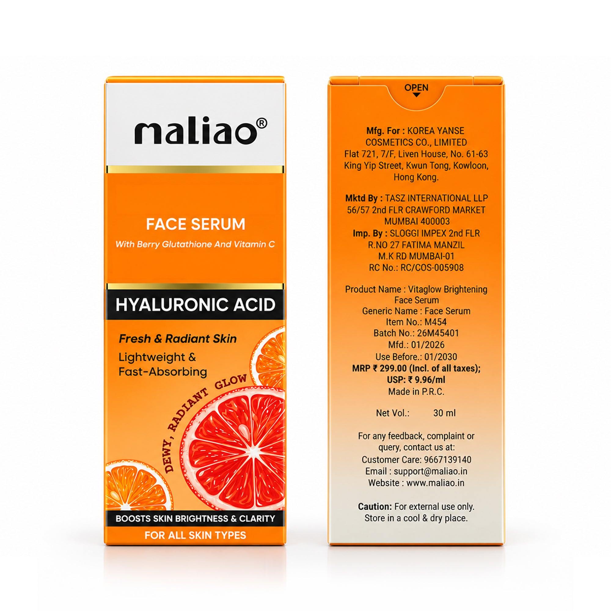 Maliao Vitaglow Brightening Serum Face