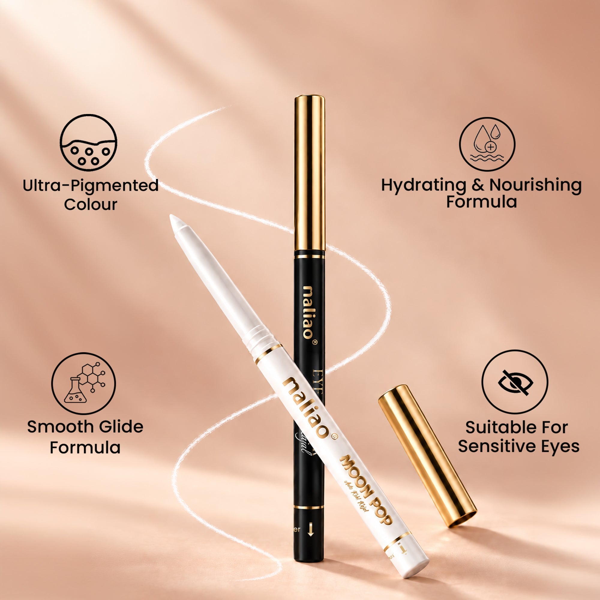 Maliao Double Take Kajal Duo – Intense Black & Pure White