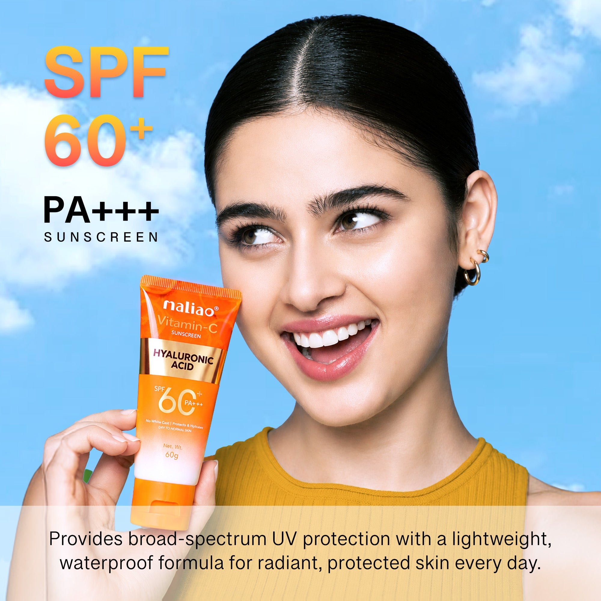 Maliao Vitamin C SPF 60 PA+++ Sunscreen Cream Face