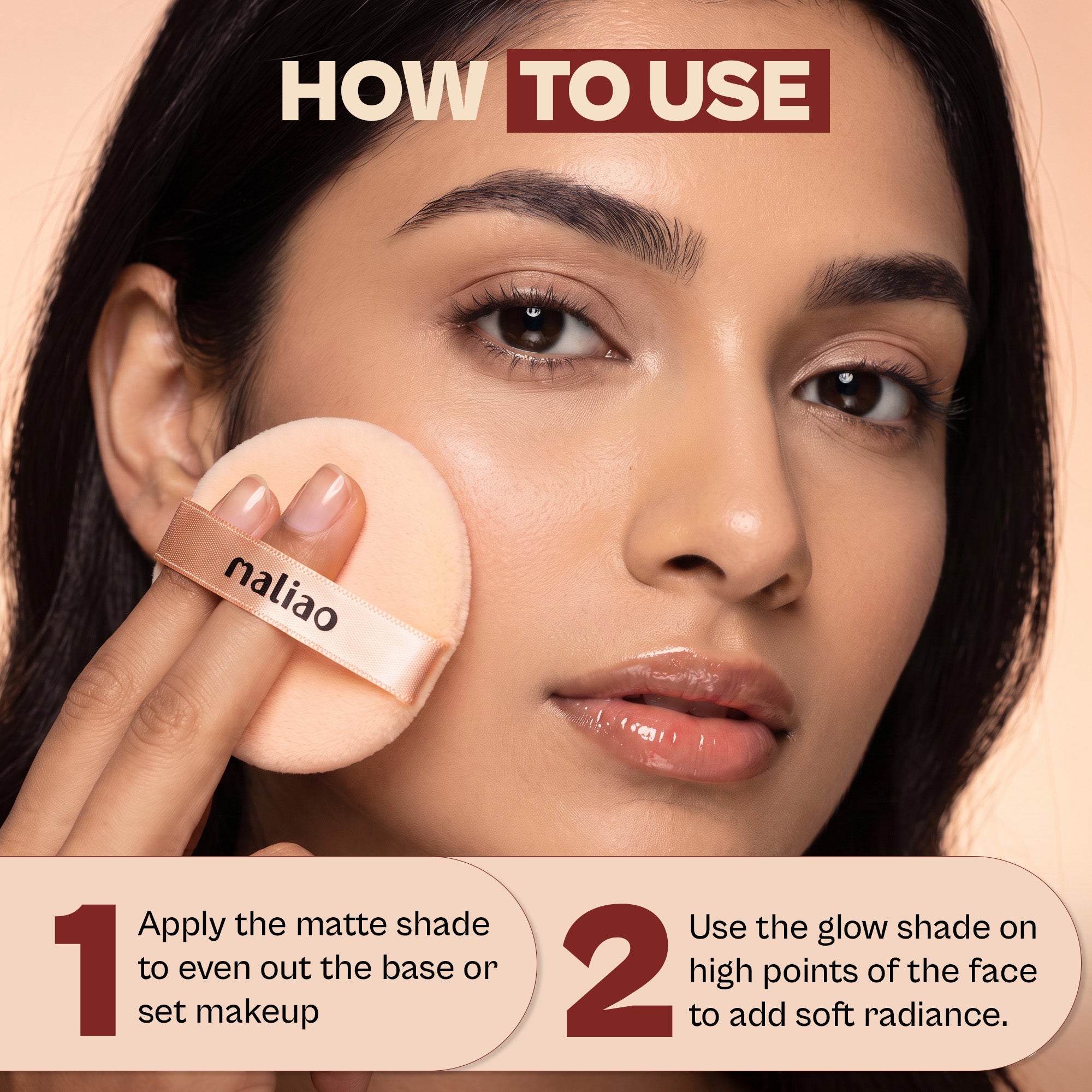Maliao High Coverage Prime & Fine Matte Pressed Powder Face
