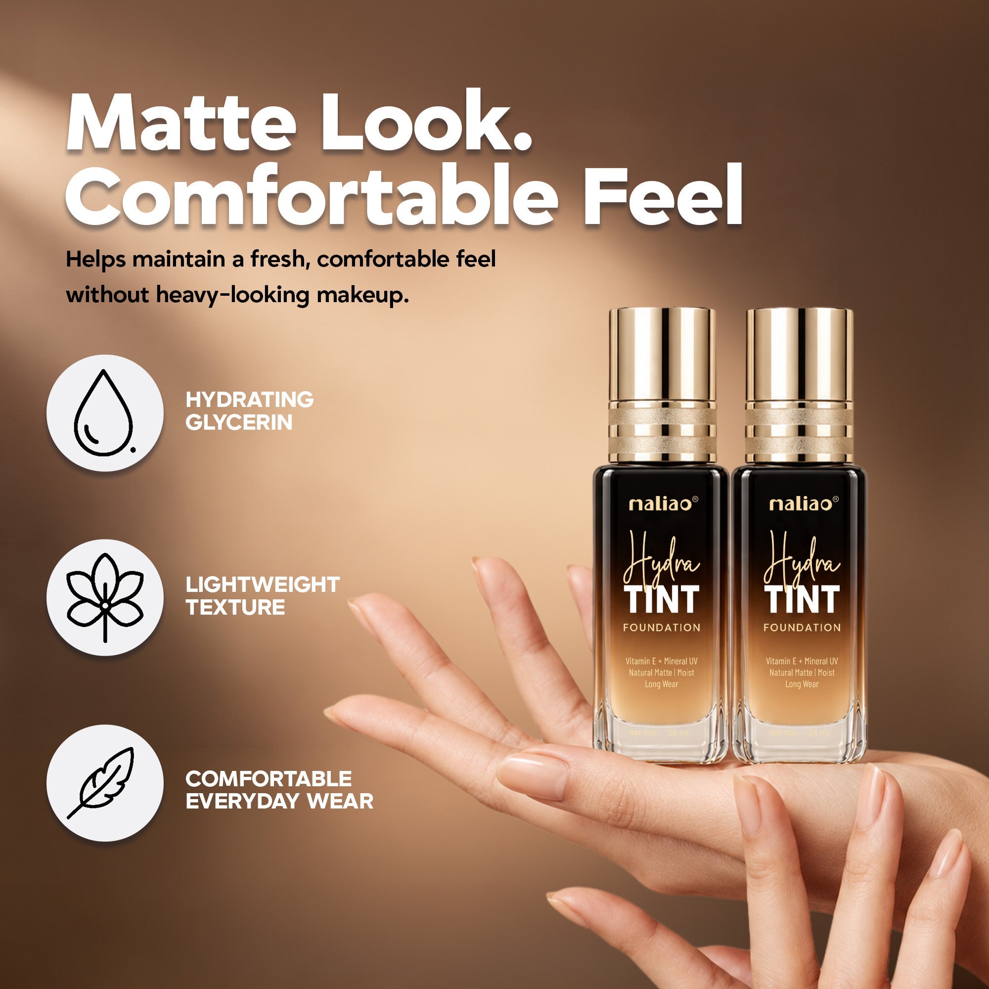 Maliao Aqua Moisture Matte Light & moist foundation Face