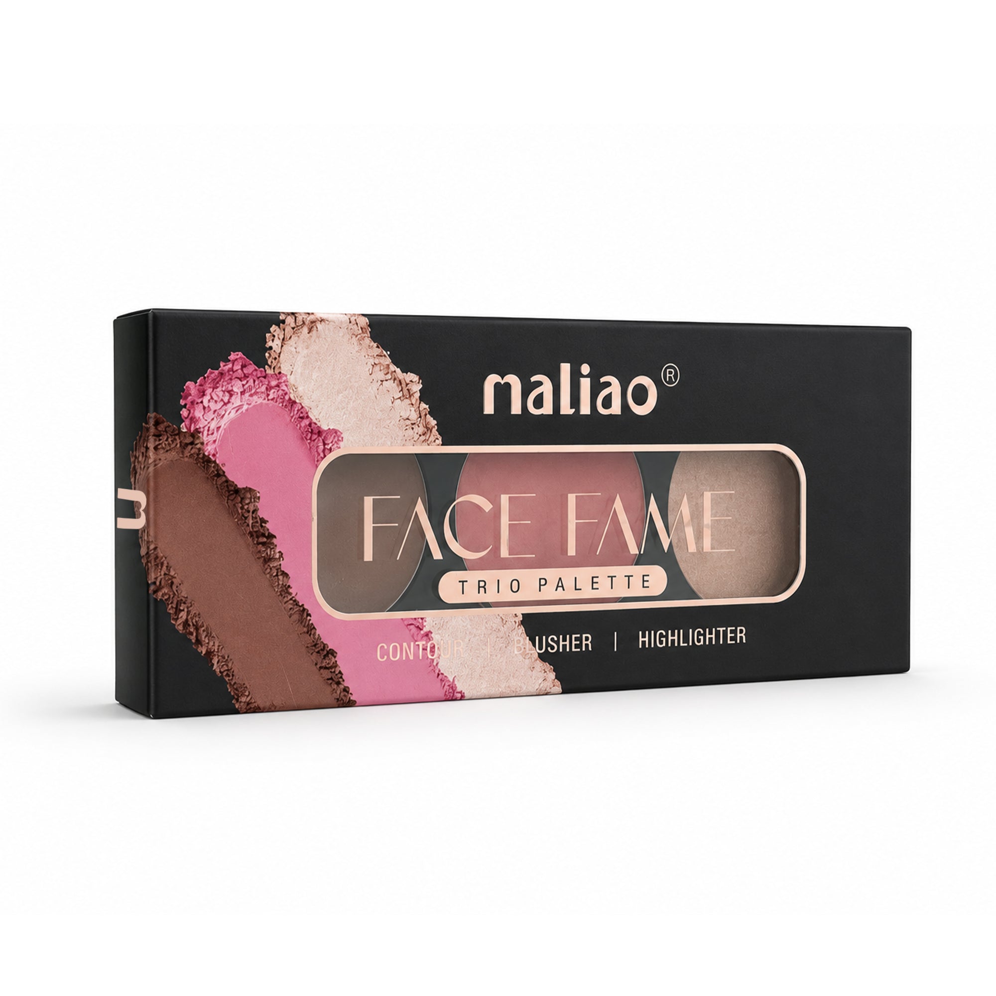 Maliao Face Fame Trio Palette-Blusher, Contour & Highlighter Face