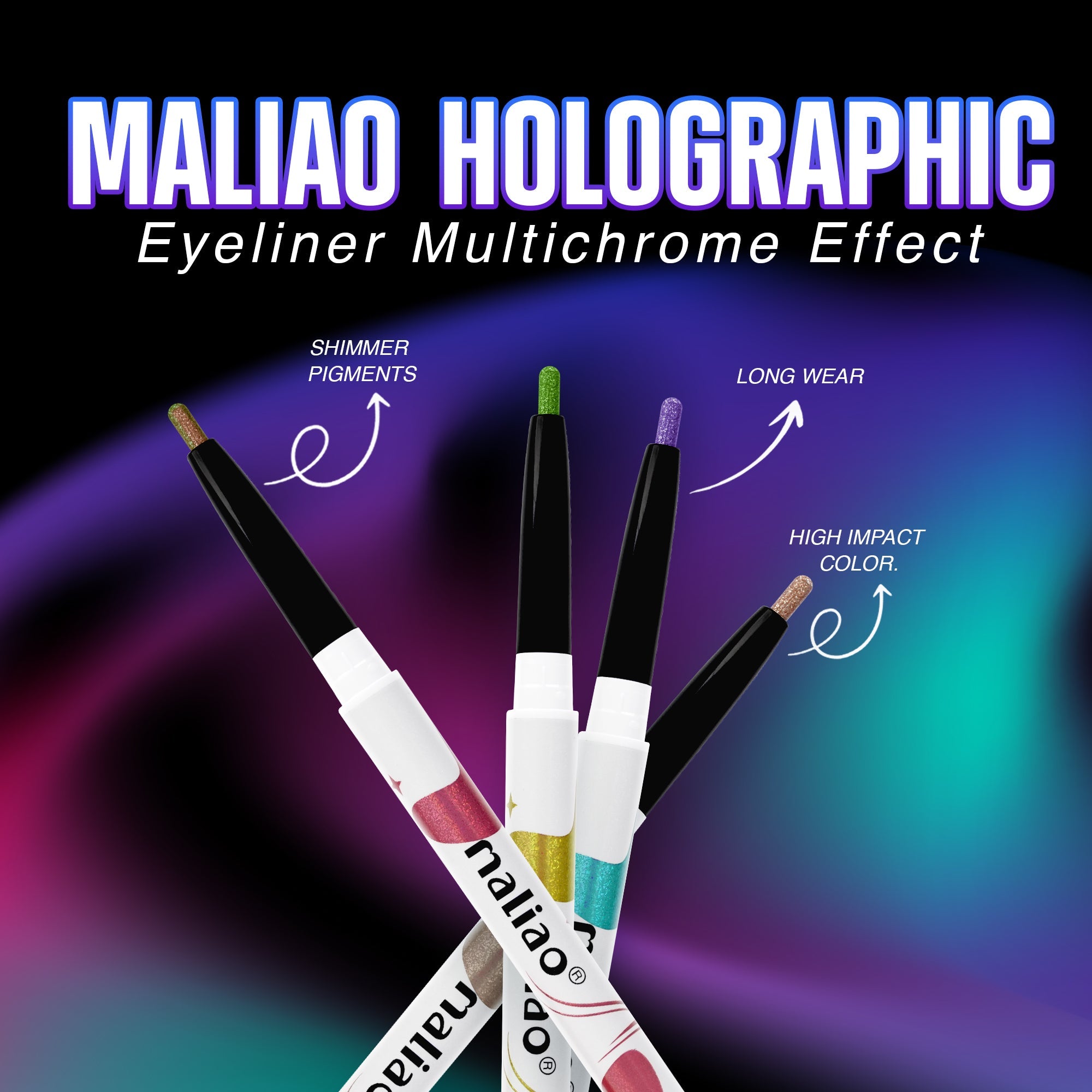 Maliao Holographic Multichrome Eyeliner Eye